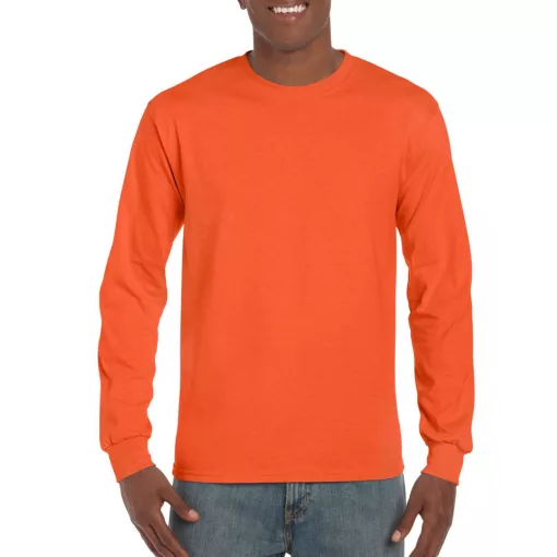 Uniszex póló Gildan GI2400 Ultra Cotton Felnőtt Hosszú Ujjú póló -4XL, Orange