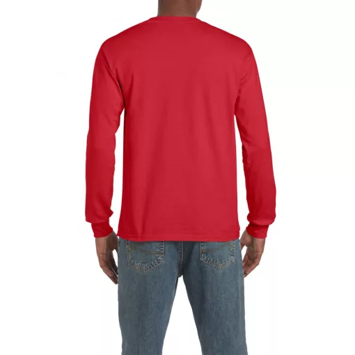 Uniszex póló Gildan GI2400 Ultra Cotton Felnőtt Hosszú Ujjú póló -3XL, Red