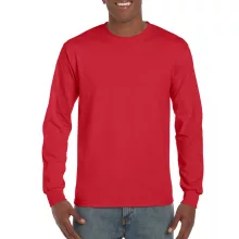 Uniszex póló Gildan GI2400 Ultra Cotton Felnőtt Hosszú Ujjú póló -5XL, Red