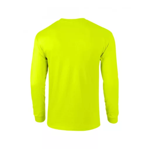 Uniszex póló Gildan GI2400 Ultra Cotton Felnőtt Hosszú Ujjú póló -3XL, Safety Green