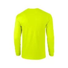 Uniszex póló Gildan GI2400 Ultra Cotton Felnőtt Hosszú Ujjú póló -M, Safety Green