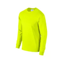 Uniszex póló Gildan GI2400 Ultra Cotton Felnőtt Hosszú Ujjú póló -XL, Safety Green