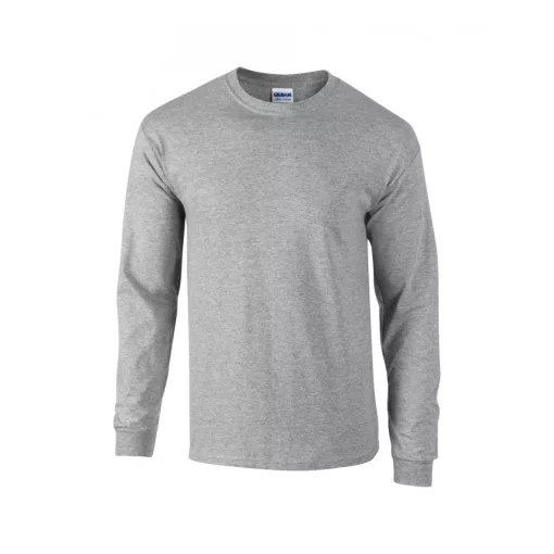 Uniszex póló Gildan GI2400 Ultra Cotton Felnőtt Hosszú Ujjú póló -4XL, Sport Grey