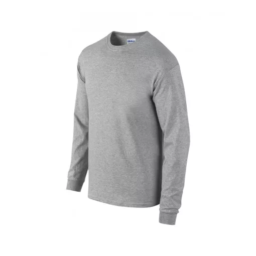 Uniszex póló Gildan GI2400 Ultra Cotton Felnőtt Hosszú Ujjú póló -4XL, Sport Grey