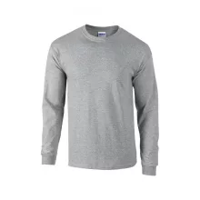 Uniszex póló Gildan GI2400 Ultra Cotton Felnőtt Hosszú Ujjú póló -5XL, Sport Grey