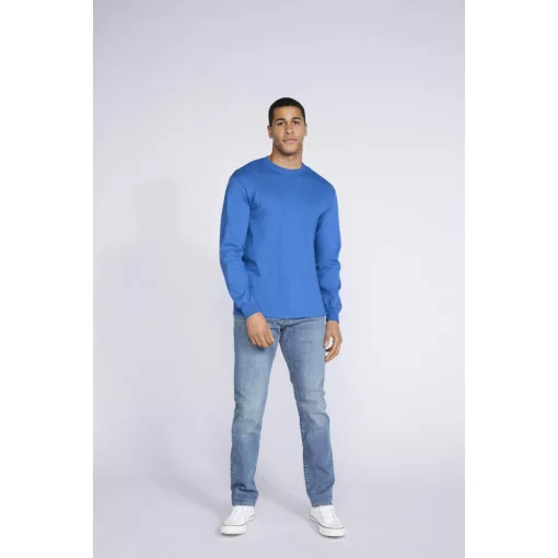Uniszex póló Gildan GI2400 Ultra Cotton Felnőtt Hosszú Ujjú póló -M, Sport Grey