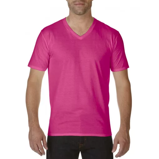 Férfi póló Gildan GI41V00 premium Cotton Felnőtt v-nyakú póló -XL, Heliconia