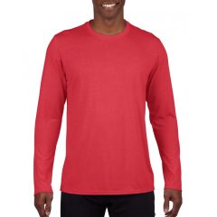 Uniszex hosszú ujjú póló Gildan GI42400 performance Adult Long Sleeve T-Shirt -S, Red
