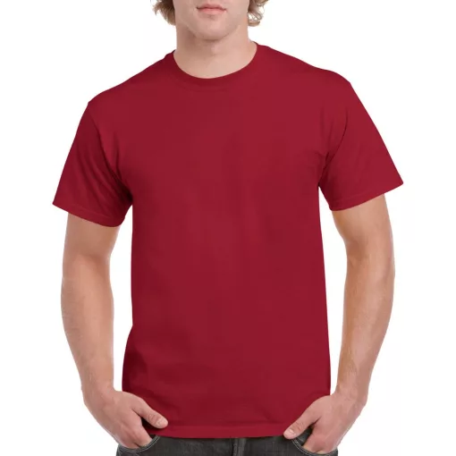 Uniszex póló Gildan GI5000 Heavy Cotton Felnőtt póló -5XL, Cardinal Red