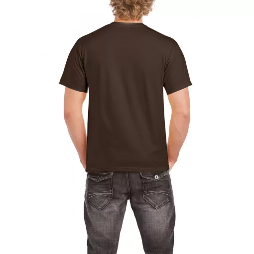Uniszex póló Gildan GI5000 Heavy Cotton Felnőtt póló -S, Dark Chocolate