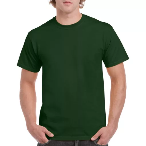 Uniszex póló Gildan GI5000 Heavy Cotton Felnőtt póló -4XL, Forest Green