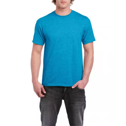Uniszex póló Gildan GI5000 Heavy Cotton Felnőtt póló -M, Heather Sapphire