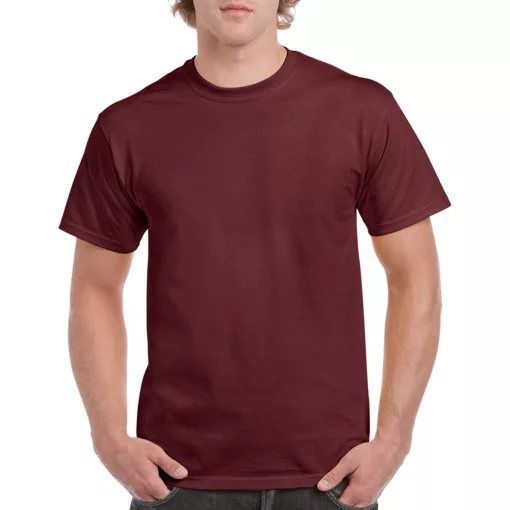 Uniszex póló Gildan GI5000 Heavy Cotton Felnőtt póló -L, Maroon