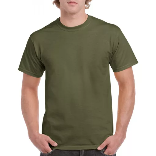Uniszex póló Gildan GI5000 Heavy Cotton Felnőtt póló -3XL, Military Green