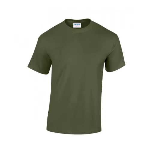 Uniszex póló Gildan GI5000 Heavy Cotton Felnőtt póló -5XL, Military Green