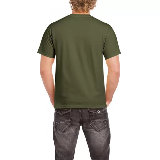 Uniszex póló Gildan GI5000 Heavy Cotton Felnőtt póló -S, Military Green