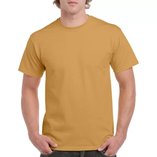 Uniszex póló Gildan GI5000 Heavy Cotton Felnőtt póló -XL, Old Gold