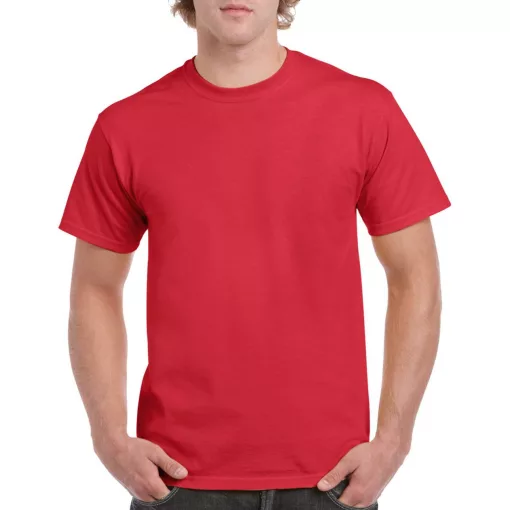 Uniszex póló Gildan GI5000 Heavy Cotton Felnőtt póló -4XL, Red