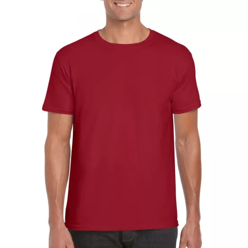 Uniszex póló Gildan GI64000 Softstyle Felnőtt póló -M, Cardinal Red