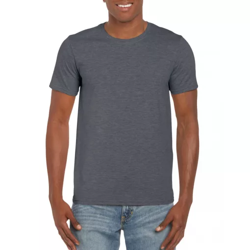 Uniszex póló Gildan GI64000 Softstyle Felnőtt póló -5XL, Dark Heather