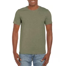 Uniszex póló Gildan GI64000 Softstyle Felnőtt póló -M, Heather Military Green