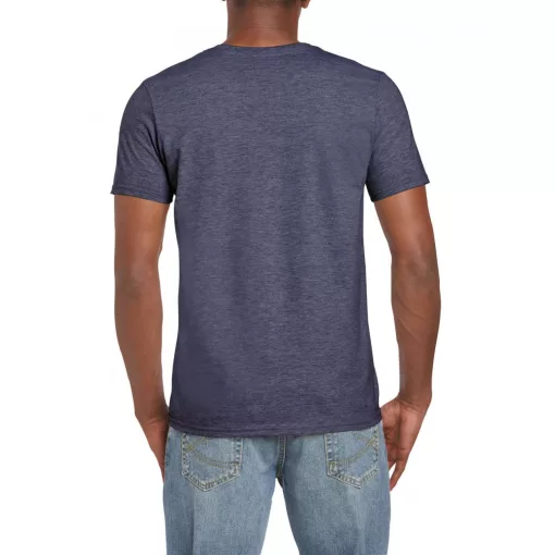 Uniszex póló Gildan GI64000 Softstyle Felnőtt póló -M, Heather Navy