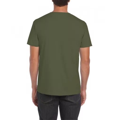 Uniszex póló Gildan GI64000 Softstyle Felnőtt póló -M, Military Green