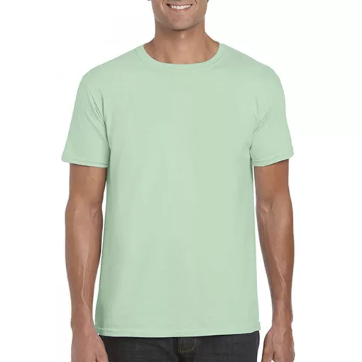 Uniszex póló Gildan GI64000 Softstyle Felnőtt póló -M, Mint Green