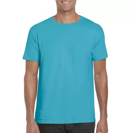 Uniszex póló Gildan GI64000 Softstyle Felnőtt póló -M, Tropical Blue