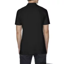 Férfi galléros póló Gildan GI64800 Softstyle Adult Double piqué polo -M, Black