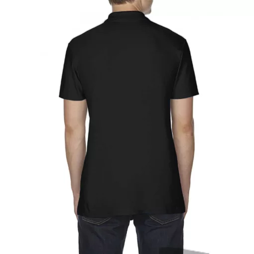 Férfi galléros póló Gildan GI64800 Softstyle Adult Double piqué polo -S, Black