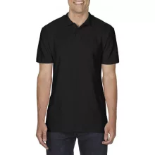 Férfi galléros póló Gildan GI64800 Softstyle Adult Double piqué polo -XL, Black