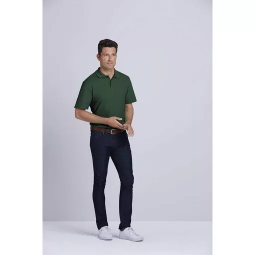 Férfi galléros póló Gildan GI64800 Softstyle Adult Double piqué polo -L, Bright Salmon