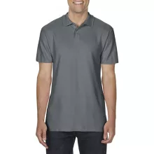 Férfi galléros póló Gildan GI64800 Softstyle Adult Double piqué polo -XL, Charcoal