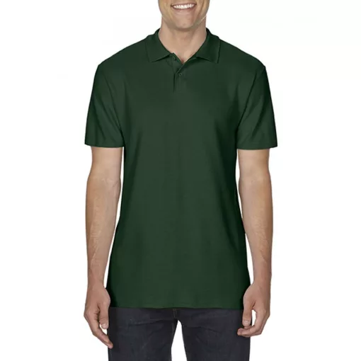 Férfi galléros póló Gildan GI64800 Softstyle Adult Double piqué polo -2XL, Forest Gree