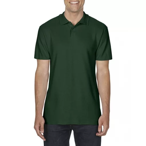 Férfi galléros póló Gildan GI64800 Softstyle Adult Double piqué polo -3XL, Forest Gree