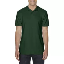 Férfi galléros póló Gildan GI64800 Softstyle Adult Double piqué polo -L, Forest Green