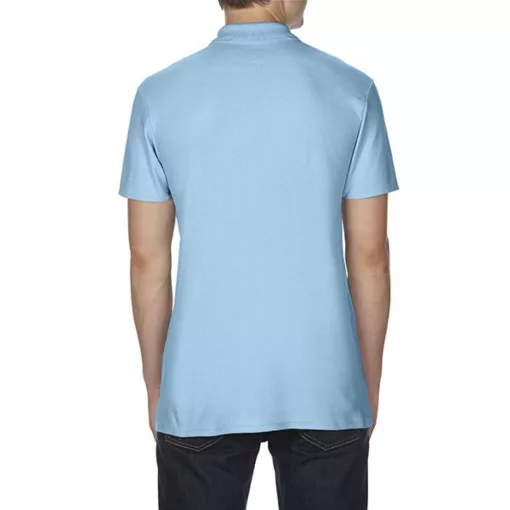 Férfi galléros póló Gildan GI64800 Softstyle Adult Double piqué polo -2XL, Light Blue