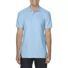 Férfi galléros póló Gildan GI64800 Softstyle Adult Double piqué polo -4XL, Light Blue