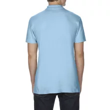 Férfi galléros póló Gildan GI64800 Softstyle Adult Double piqué polo -S, Light Blue