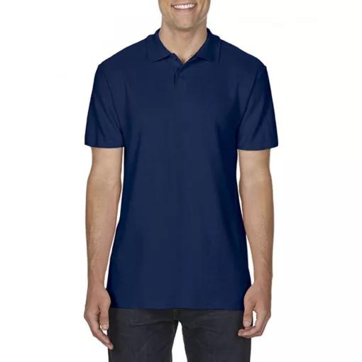 Férfi galléros póló Gildan GI64800 Softstyle Adult Double piqué polo -2XL, Navy