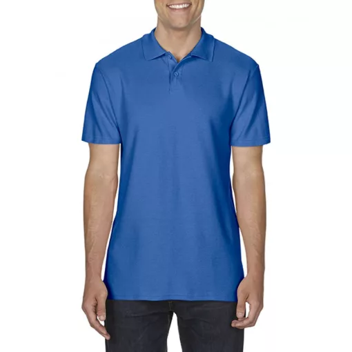 Férfi galléros póló Gildan GI64800 Softstyle Adult Double piqué polo -2XL, Royal