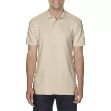 Férfi galléros póló Gildan GI64800 Softstyle Adult Double piqué polo -2XL, Sand
