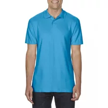 Férfi galléros póló Gildan GI64800 Softstyle Adult Double piqué polo -4XL, Sapphire