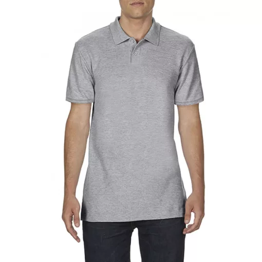 Férfi galléros póló Gildan GI64800 Softstyle Adult Double piqué polo -XL, RS Sport Gre