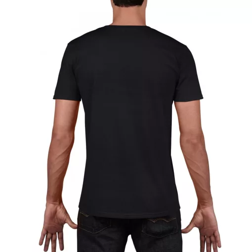 Férfi póló Gildan GI64V00 Softstyle Felnőtt v-nyakú póló -L, Black