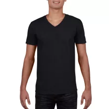 Férfi póló Gildan GI64V00 Softstyle Felnőtt v-nyakú póló -XL, Black