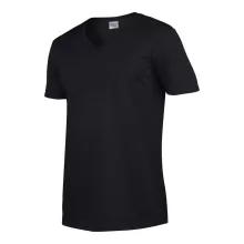 Férfi póló Gildan GI64V00 Softstyle Felnőtt v-nyakú póló -XL, Black