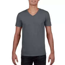 Férfi póló Gildan GI64V00 Softstyle Felnőtt v-nyakú póló -M, Charcoal