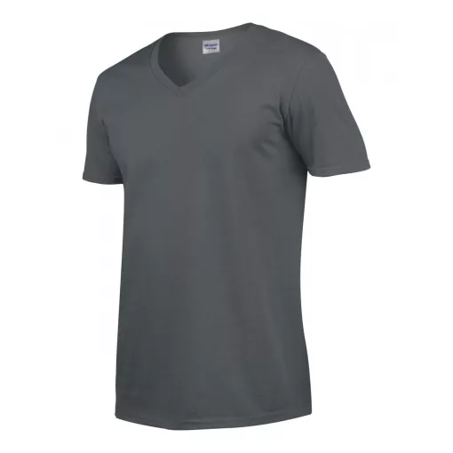 Férfi póló Gildan GI64V00 Softstyle Felnőtt v-nyakú póló -M, Charcoal